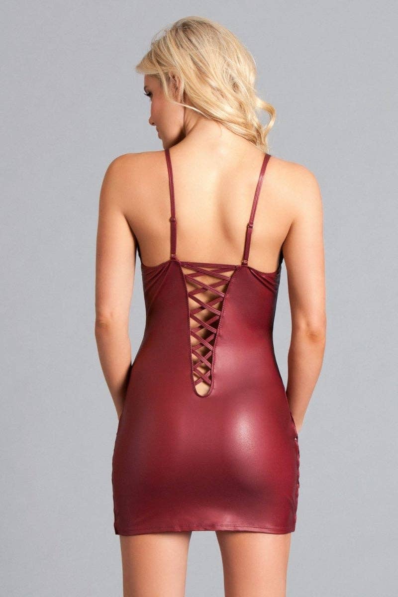 Elisa Wet Look Dress