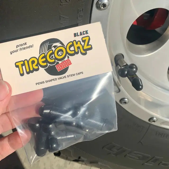 TireCockz Prank Weenie Shaped Valve Stem Caps - Gag Gift