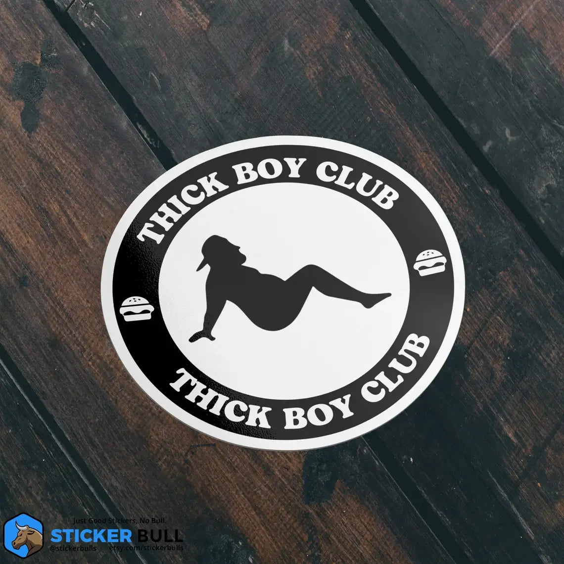 Thick Boy Club Sticker, Waterproof Vinyl Sticker