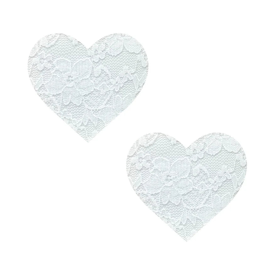 Pasty Heart Lace White