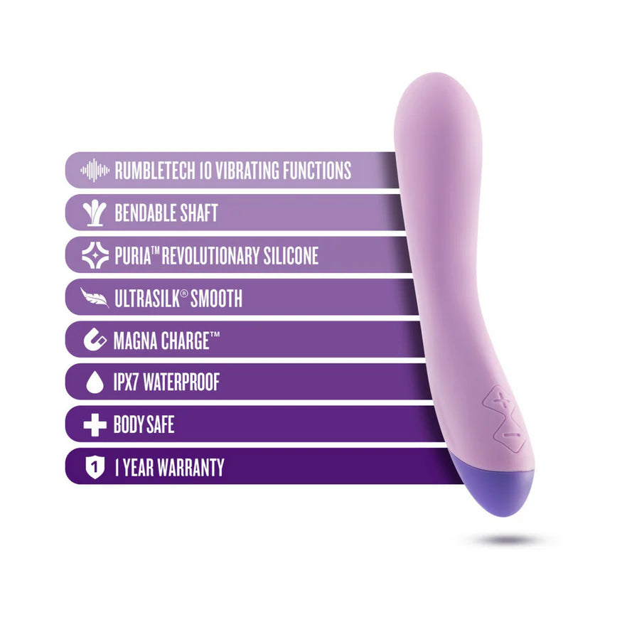 Wellness G Curve Rechargeable Silicone G-Spot Vibrator Purple