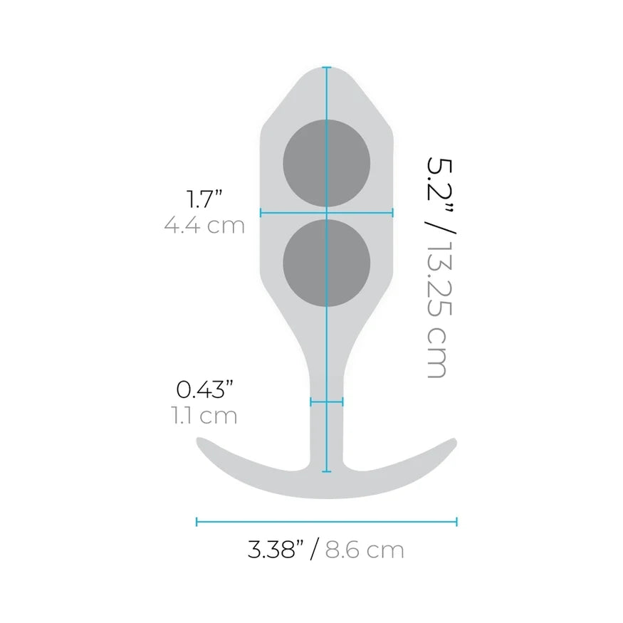 b-Vibe Snug Plug 4 Weighted Silicone Anal Plug Navy