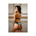 Tease Logan Halter Bralette & Panty With Detachable Leg Garters Black M/L