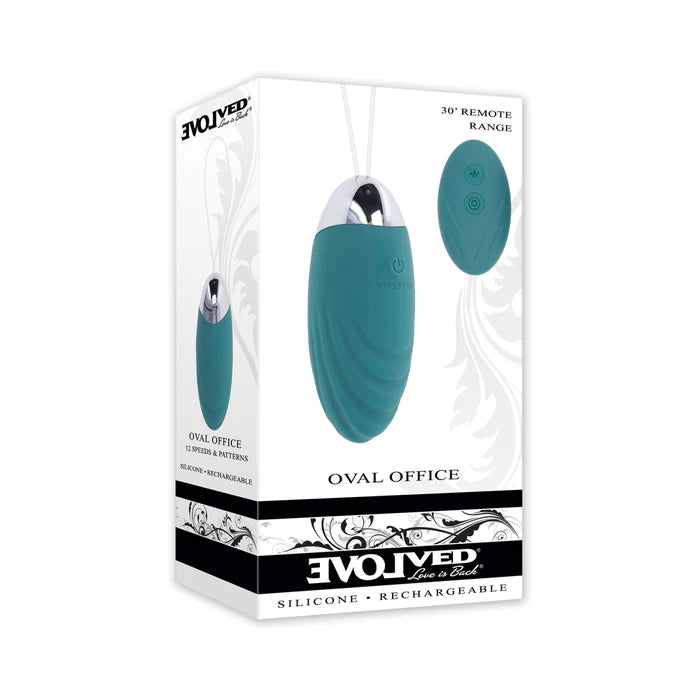 Evolved Oval Office Rechargeable Vibrating Egg with Remote Silicone Te Love After Hours Boutique & Boudoir Evolved Oval Office Rechargeable Vibrating Egg with Remote Silicone Te Love After Hours Boutique & Boudoir
