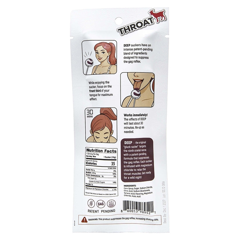 Sugar Splash Deep Gag Suppressing Sucker Single Pack