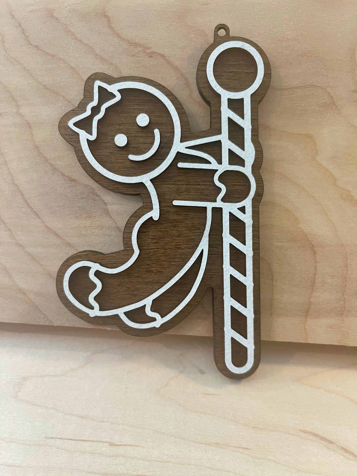 Funny Stripper Faux-Gingerbread Christmas Ornament