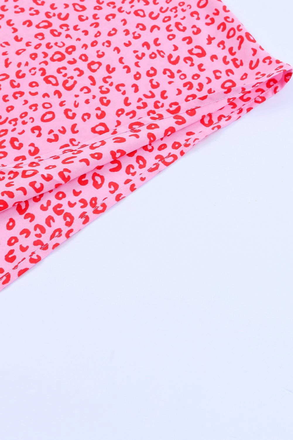 Relaxed Tie Neck Leopard Dress Swimsuit Coverup