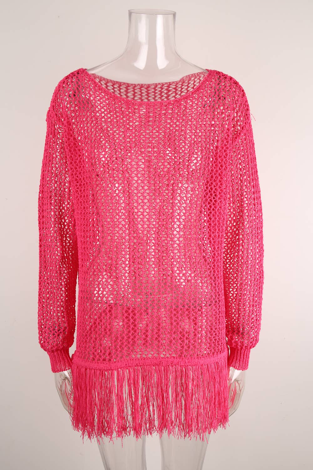 Beach Fringed Sunscreen Bikini Cover-Up