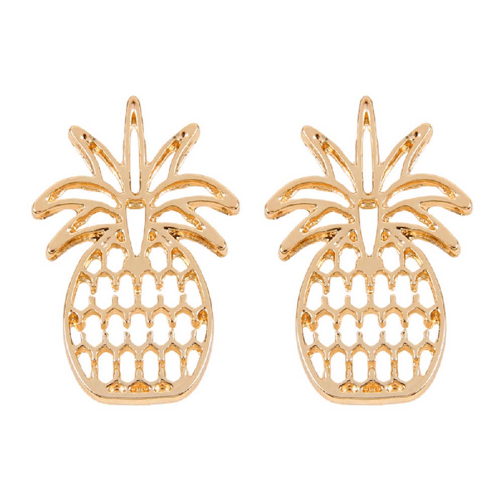 PINEAPPLE OPEN CAST POST EARRINGS