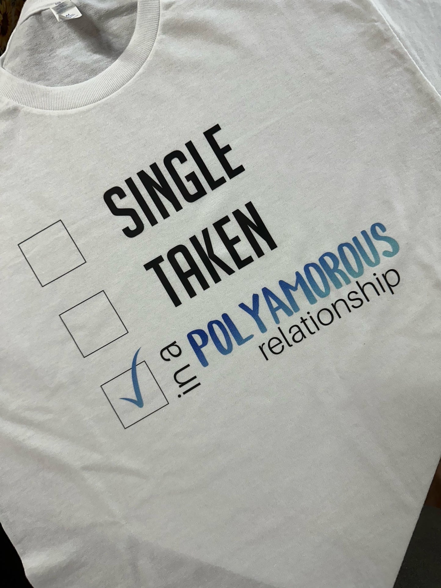 Single Taken Poly T-shirt- white