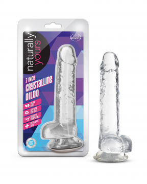 Naturally Yours Crystalline 7 in. Dildo with Balls