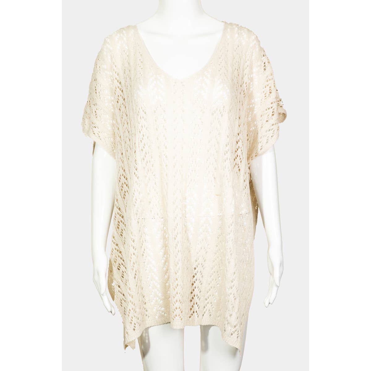 Ivory Dream Crochet Knit Swim Tunic
