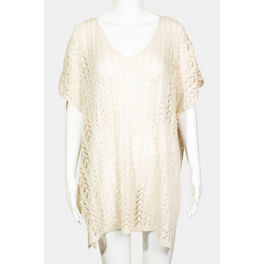 Ivory Dream Crochet Knit Swim Tunic