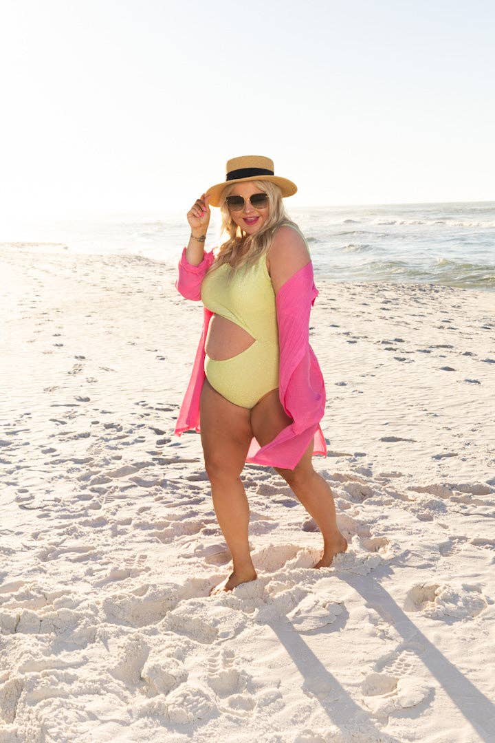 Side cut out One piece  swimming suit