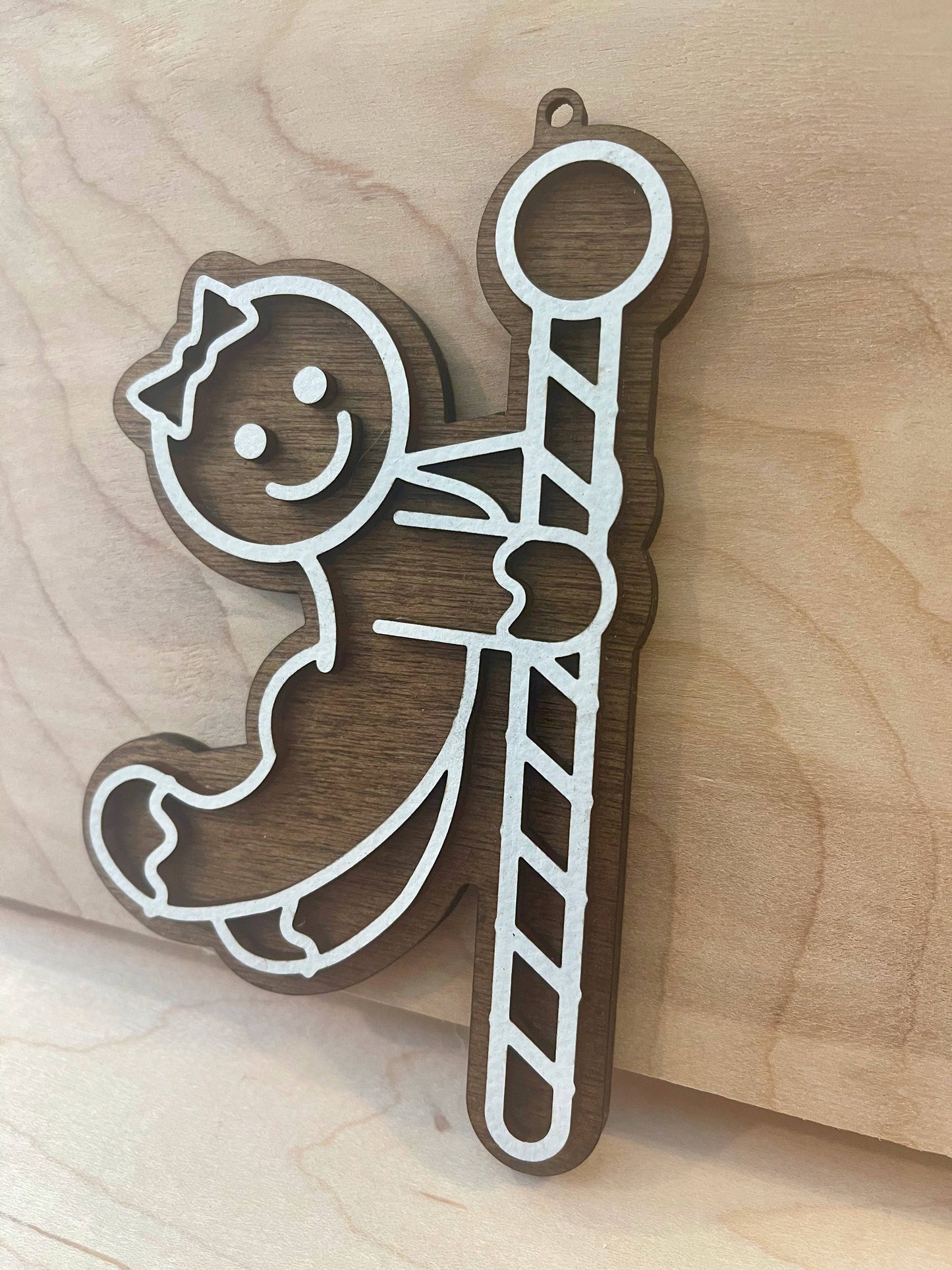 Funny Stripper Faux-Gingerbread Christmas Ornament