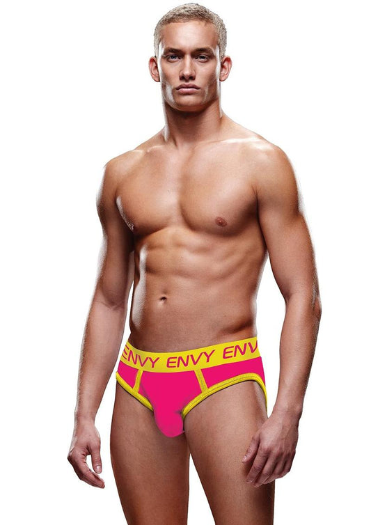 SOLID ENVY JOCK - PINK/YELLOW