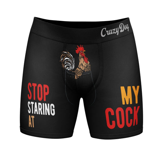 Stop Staring At My Cock Animal Graphic Briefs Underwear