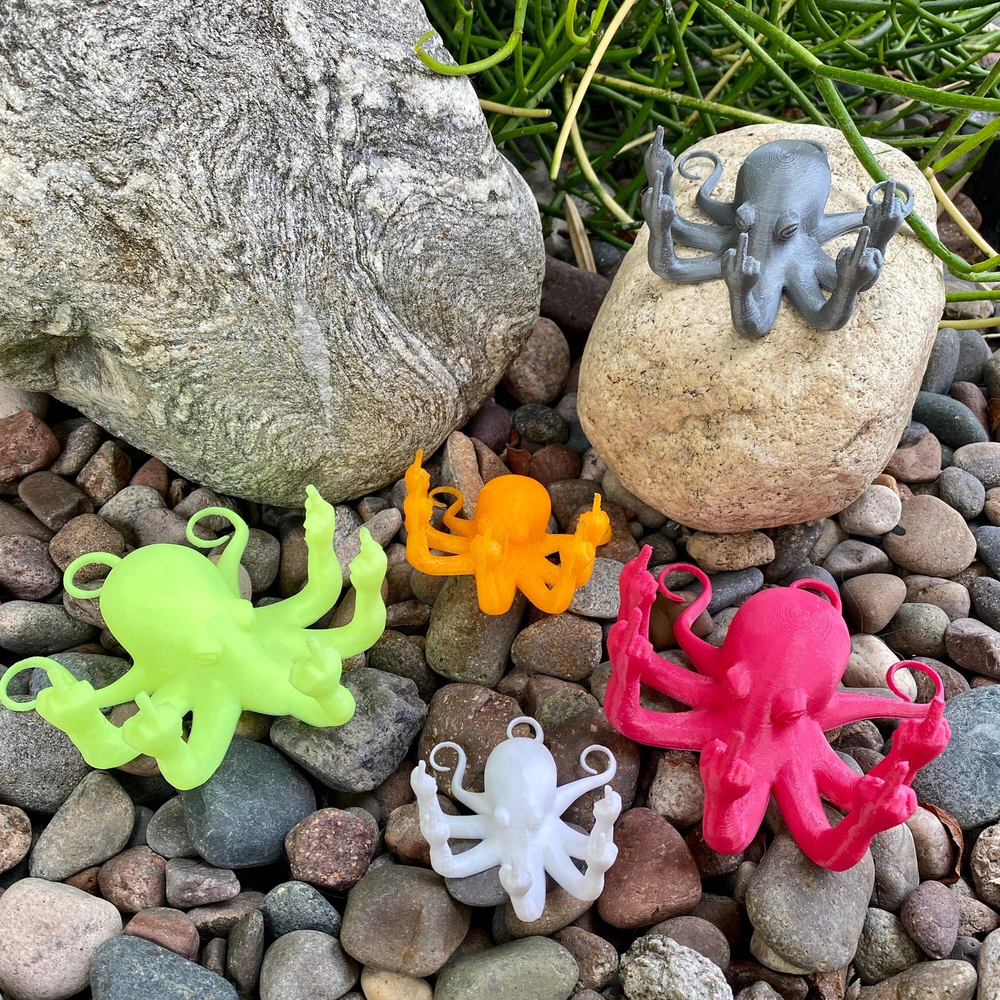 Angry Octopus Fucktopus  Middle Finger Dickasaurus Rex