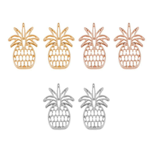 PINEAPPLE OPEN CAST POST EARRINGS