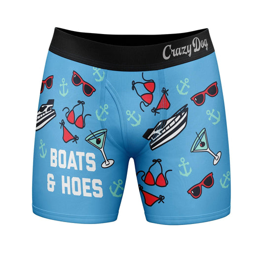 Boats And Hoes Crazy Boxer Briefs Hilarious Underwear Men