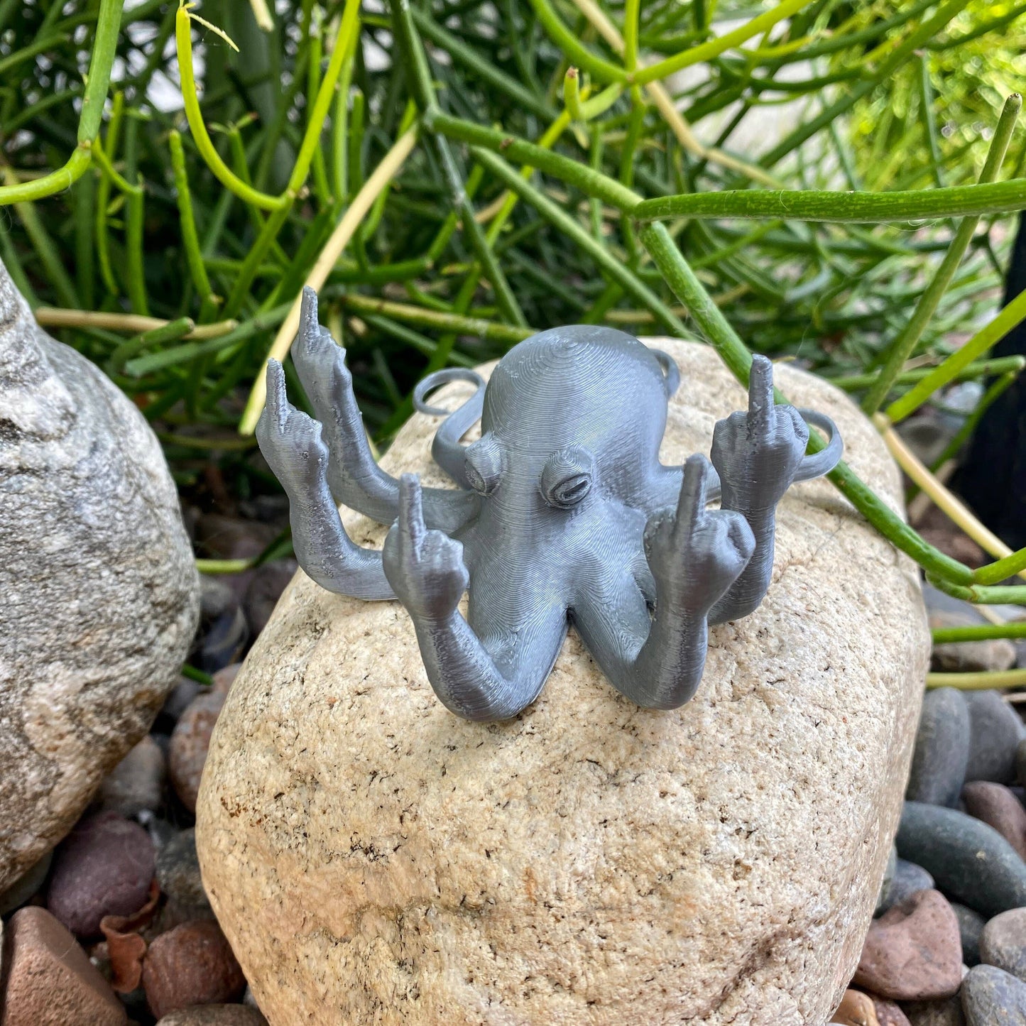 Angry Octopus Fucktopus  Middle Finger Dickasaurus Rex