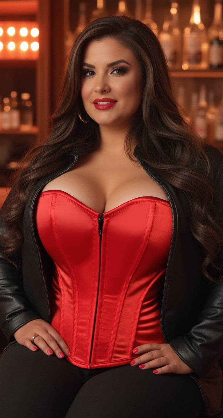 Lavish Red Sweetheart Front Zipper Corset