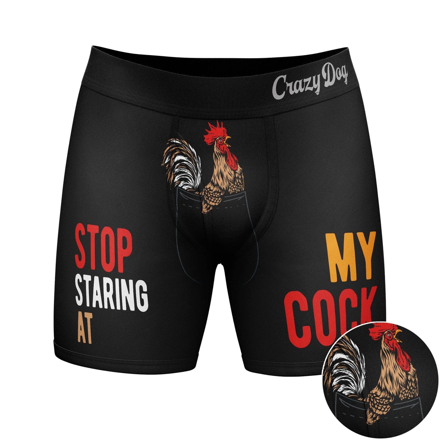Stop Staring At My Cock Animal Graphic Briefs Underwear