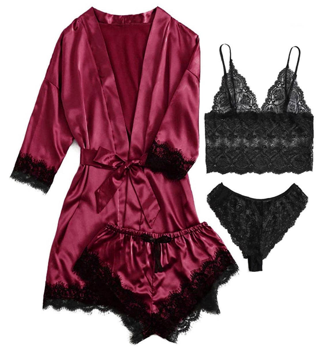 Lace sleepwear erotic lingerie set sexy pajamas