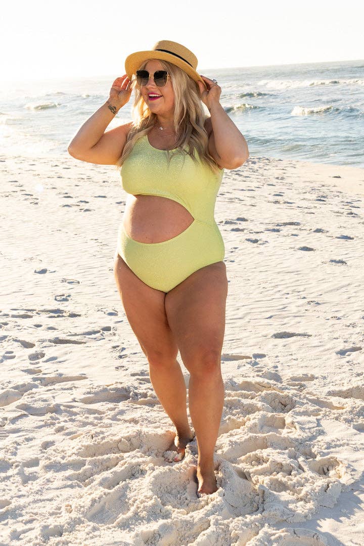 Side cut out One piece  swimming suit