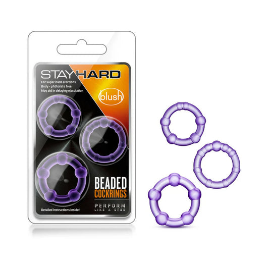 Stay Hard Beaded Cockrings 3-Piece Set