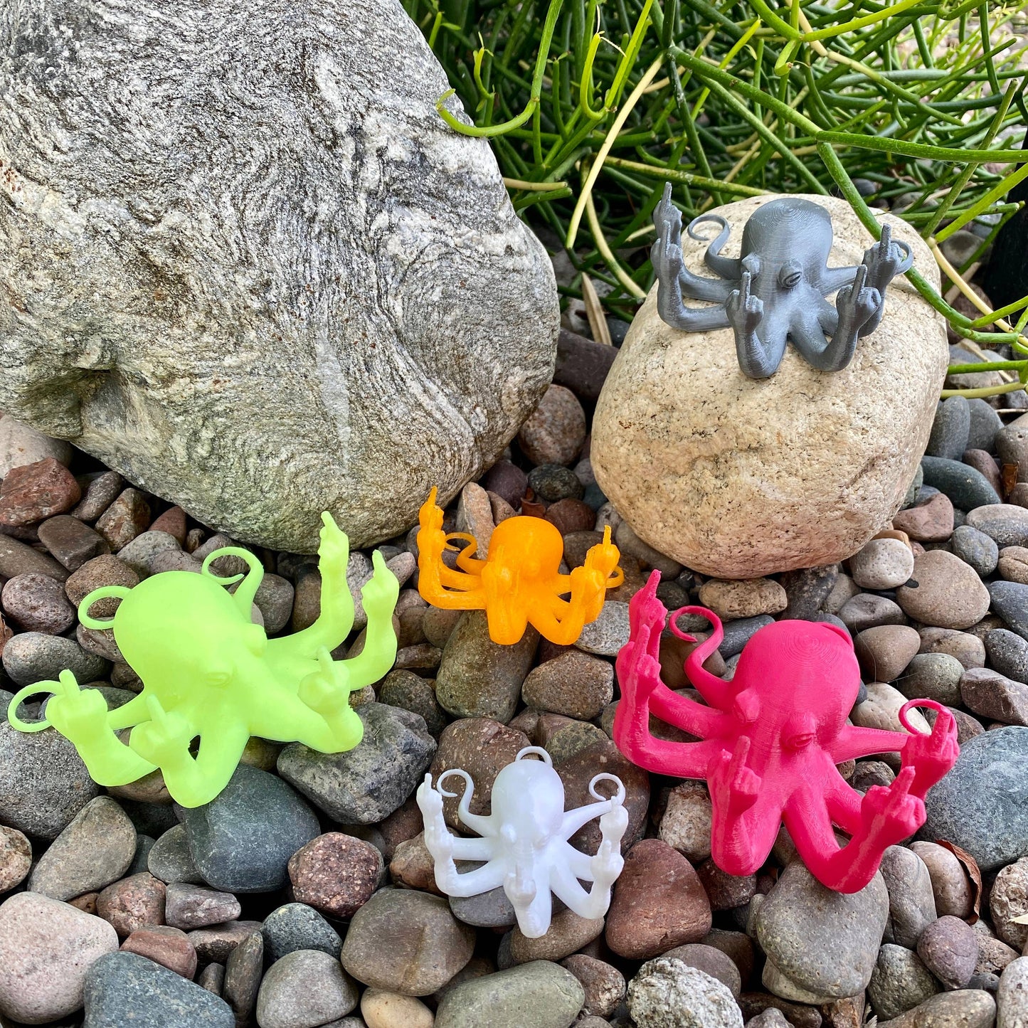 Angry Octopus Fucktopus  Middle Finger Dickasaurus Rex