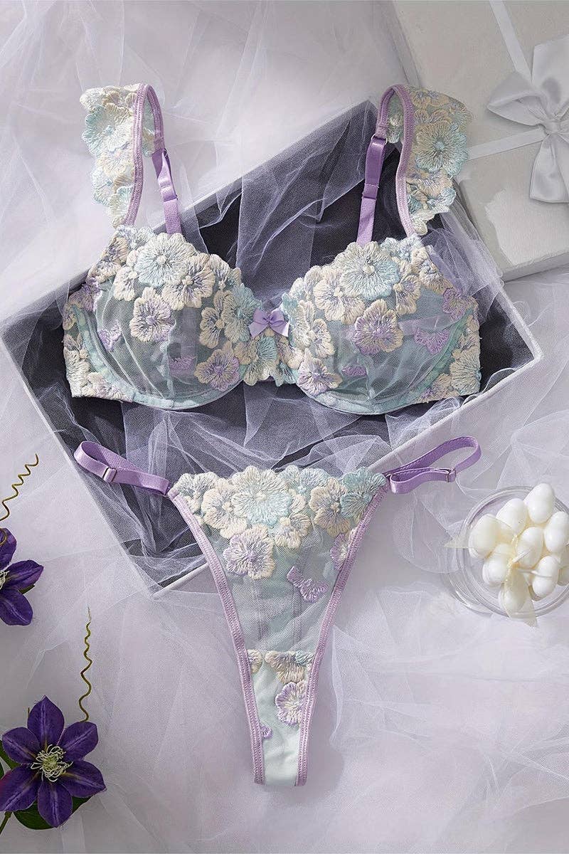 Floral Lace Lingerie Set