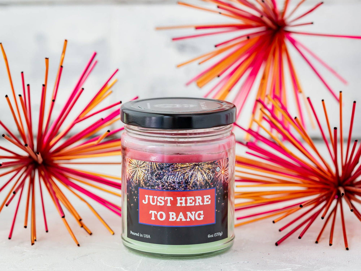 JUST HERE TO BANG - JUICY SUMMER WATERMELON 6OZ JAR CANDLE