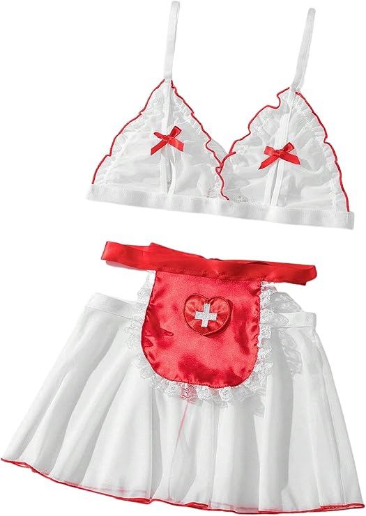 Nurse Role Play Bra Panty Set
