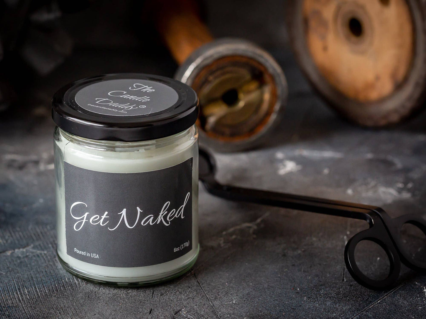 Baby Powder -Get Naked- Funny Bathroom- Jar Candle - 6 oz