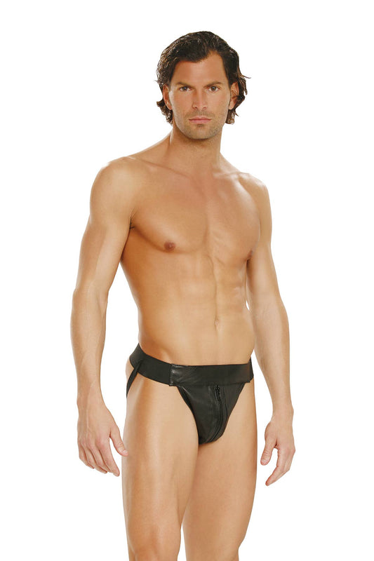 Elegant Moments Mens Leather Jock Strap