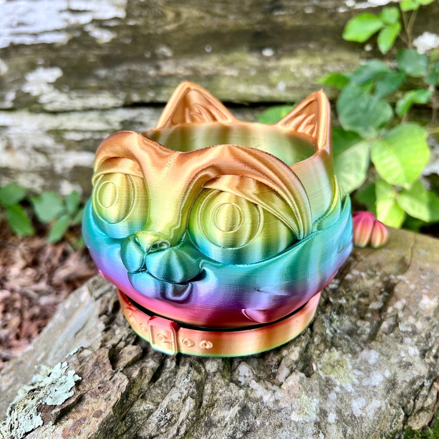 Cute Kitty Cat Planter Pot & Drainage