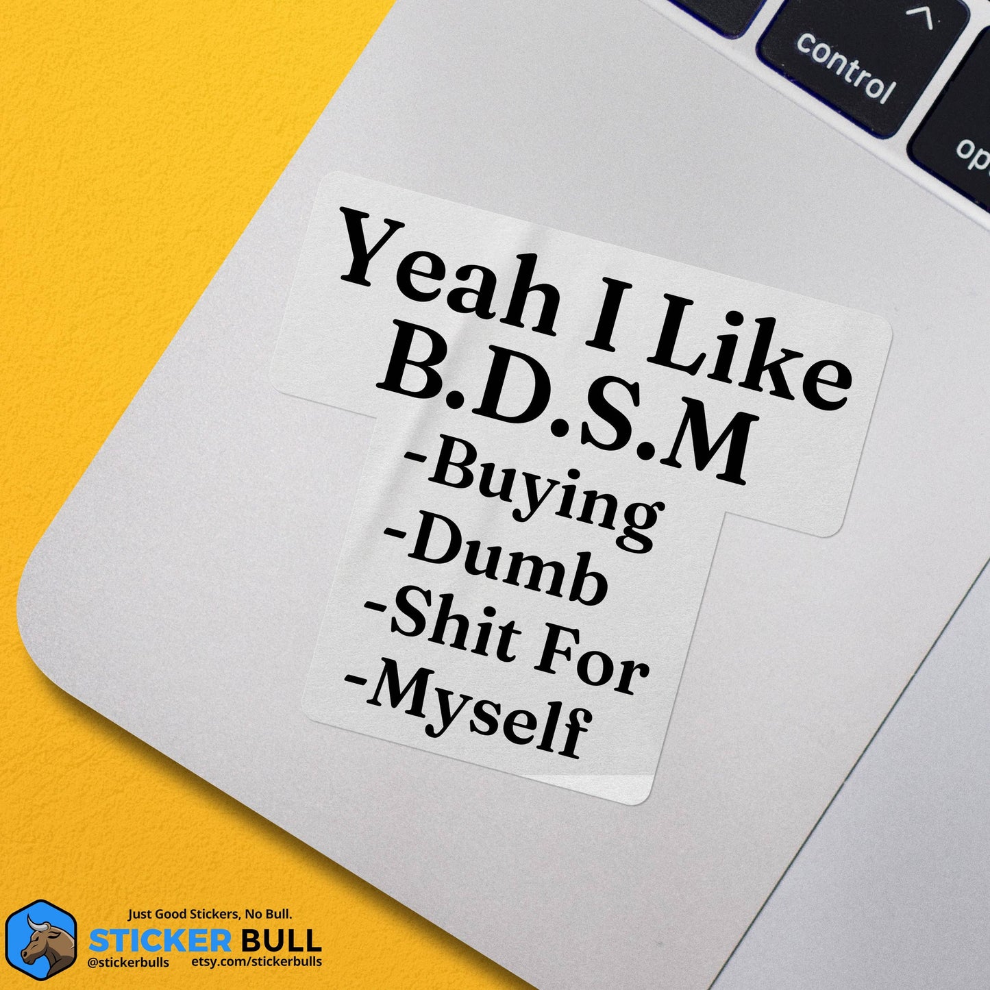 Yeah I Like BDSM Sticker Decal, Funny Meme Sticker For Laptops, Water Bottles Cars And Windows