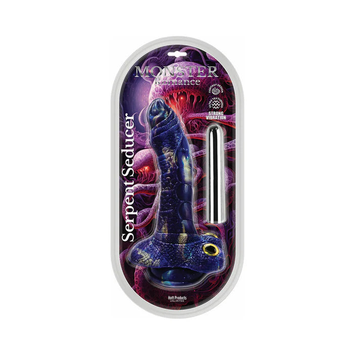 Monster Romance Serpent Seducer with Vibrating Bullet Silicone Dildo 7.5 in