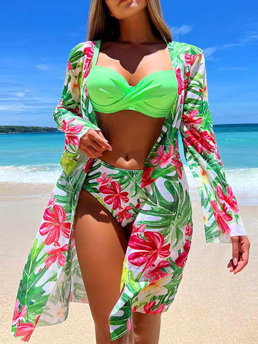 Sexy Swimsuit Cover Up Three Piece Set