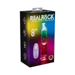 RealRock Wireless Rechargeable Remote Control LED Vibrating Dildo Clear