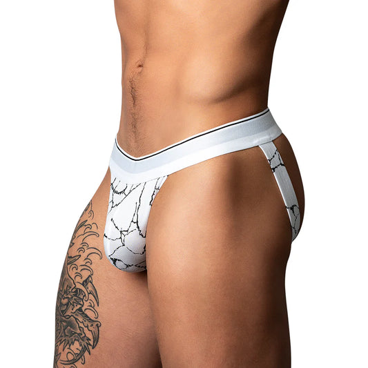 Male Power Soo Cumfy Jock Black/White