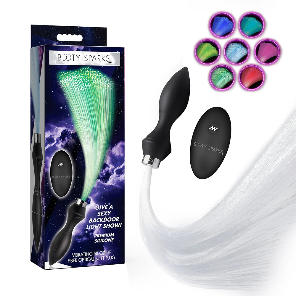 Booty Sparks Vibrating Silicone Optical Fiber Butt Plug