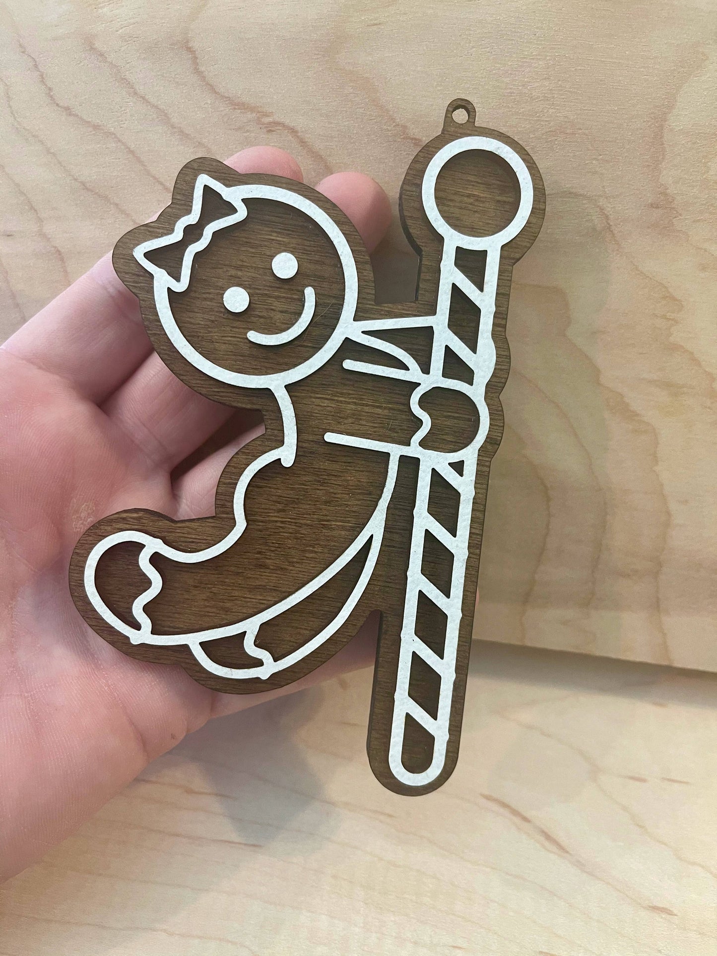 Funny Stripper Faux-Gingerbread Christmas Ornament