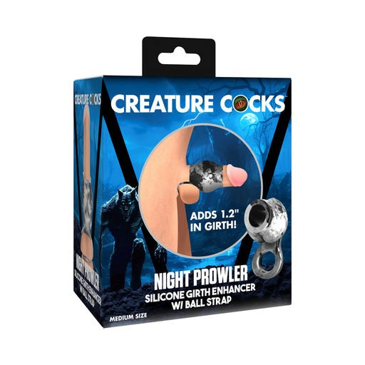 Creature Cocks Night Prowler Silicone Girth Enhancer with Ball Strap L