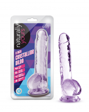 Naturally Yours - 8 Inch Crystalline Dildo - Rose