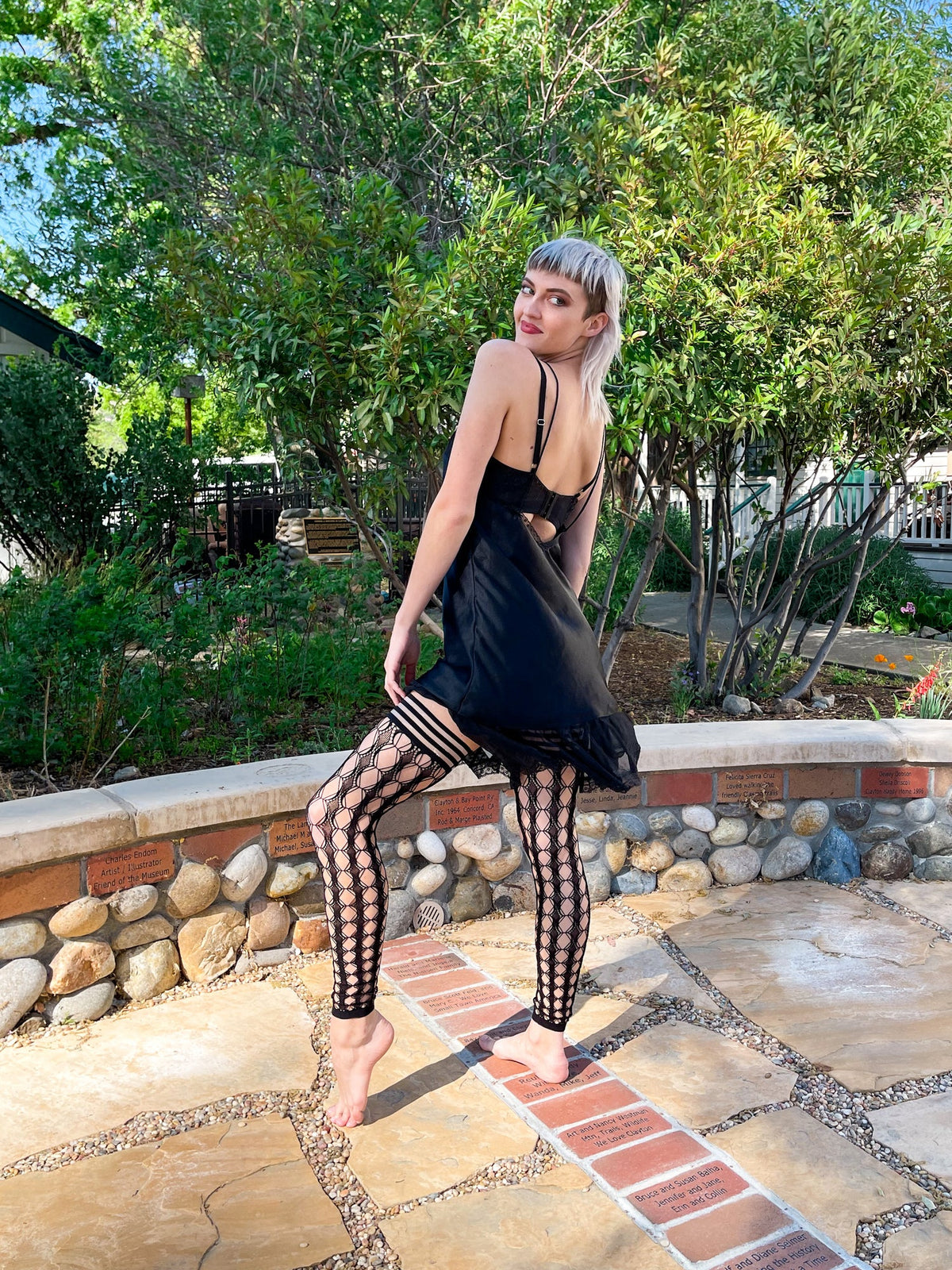 Kixies Jo Thigh Highs-black