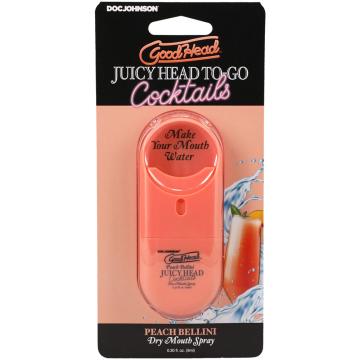Goodhead Juicy Head Cocktails Dry Mouth Spray to-Go - Peach Bellini