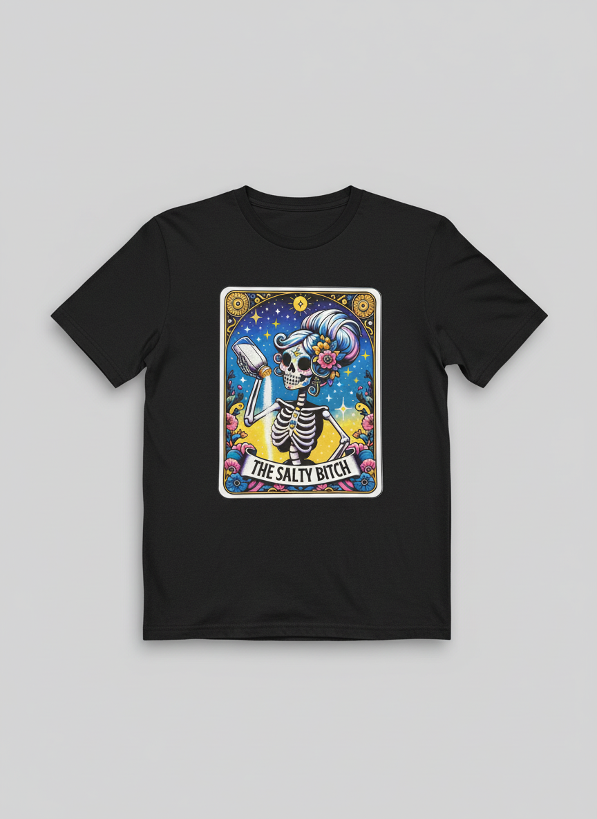 Salty Bitch Tarot Card Tee - Funny Sarcastic Witchy