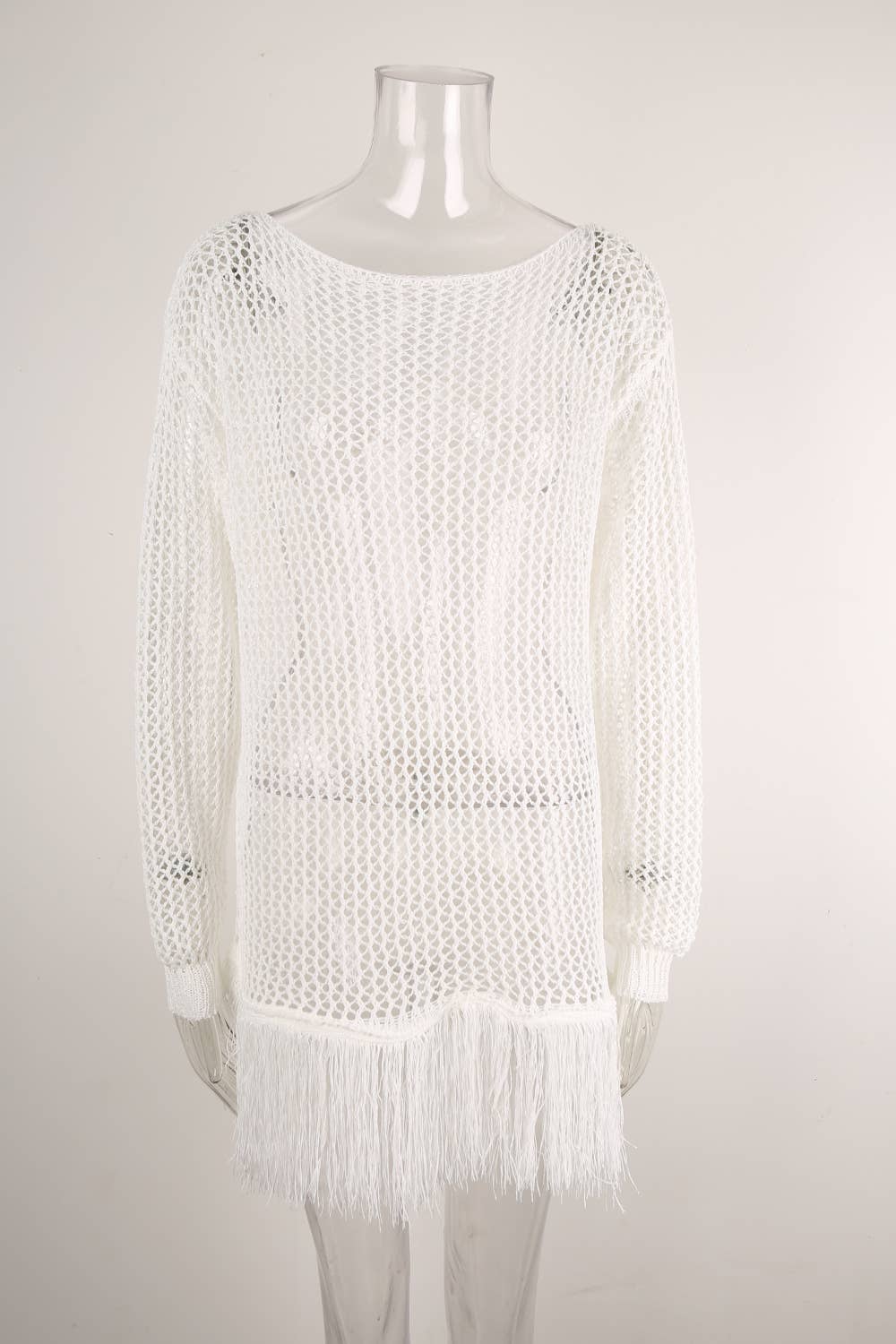 Beach Fringed Sunscreen Bikini Cover-Up